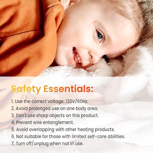 WOOMER Electric Heated Throw Blanket 50