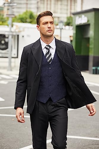 COOFANDY Men's Casual Business Vests Lightweight Waistcoat Slim Fit Suit Vest