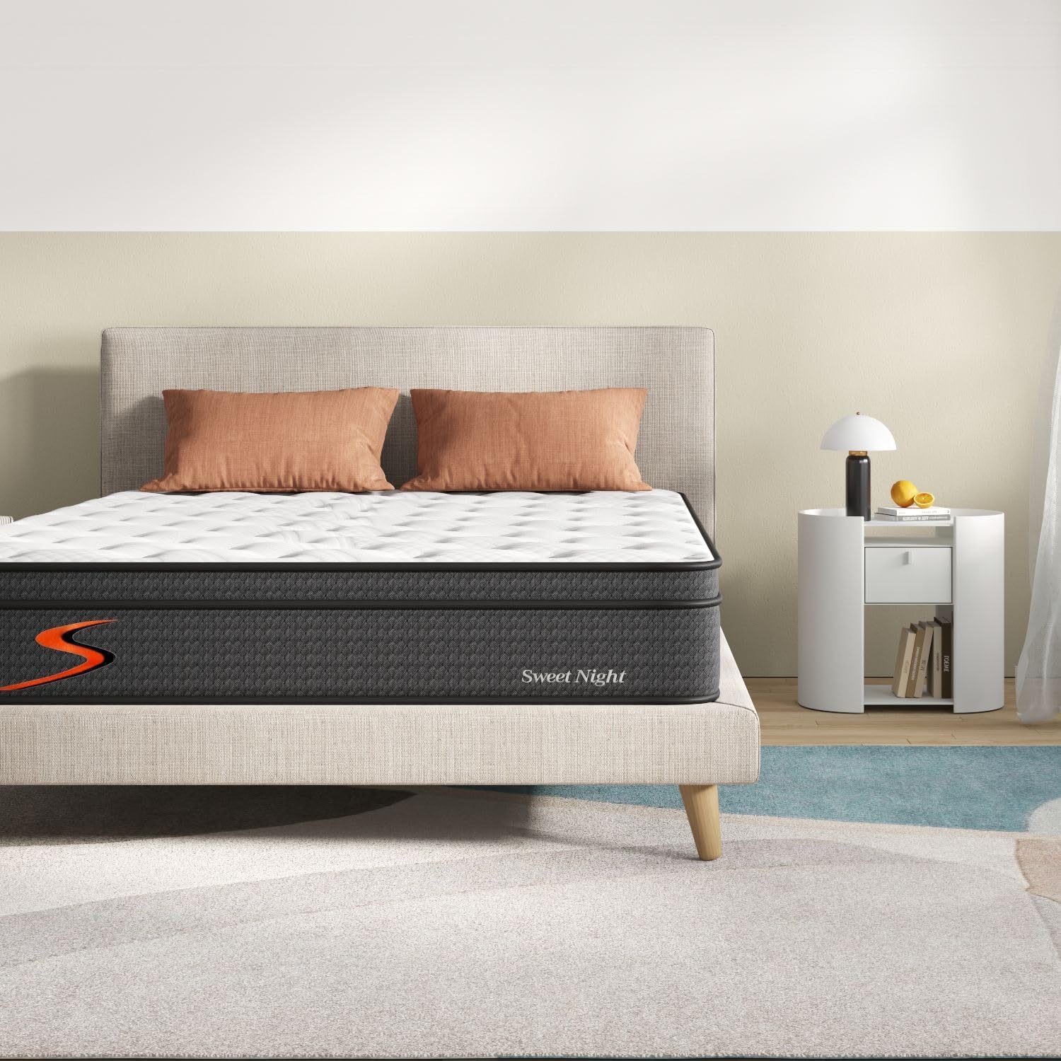 Sweetnight 10 inch Full Mattress in a Box - Gel Memory Foam Hybrid Mattress with Individually Pocketed Springs for Support & Comfort Sleep, Meidum Soft Full Size Mattress