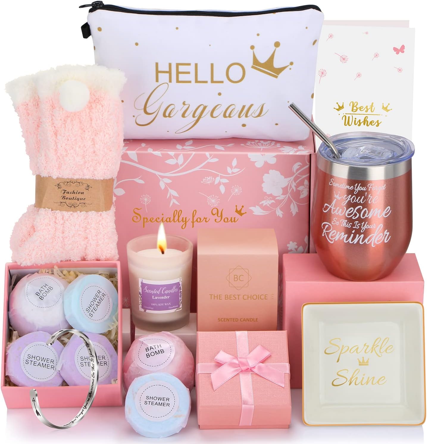 Birthday Gifts for Women,Thank You Gift Basket for Women,Luxury Gifts for Women Mom Best Friend Sister Girlfriend Wife,Unique Birthday Gifts for Her Gift Box for Women Care Package Get Well Soon Gifts