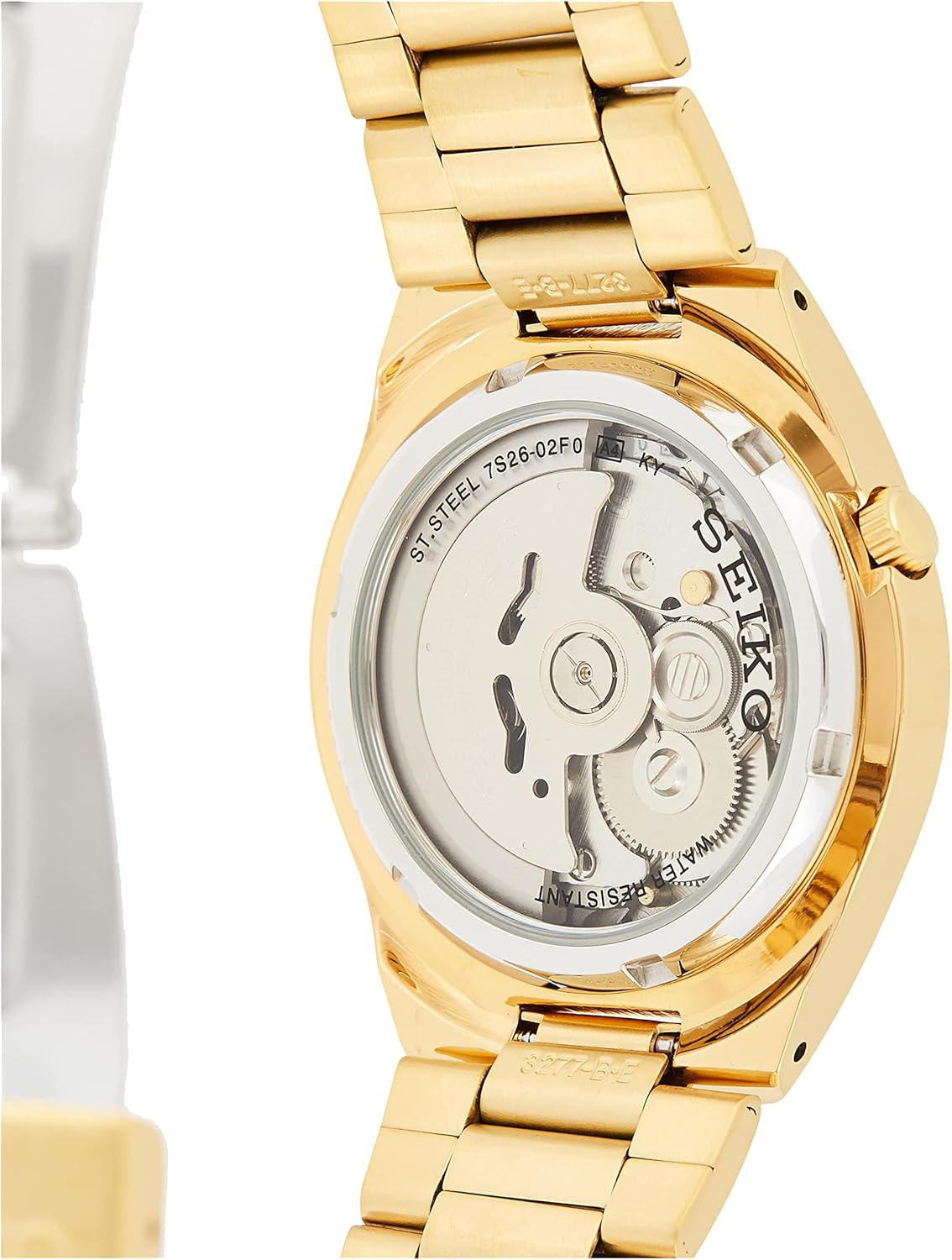 Seiko Men's SNK610 5 Automatic Gold Dial Gold-Tone Stainless Steel Watch