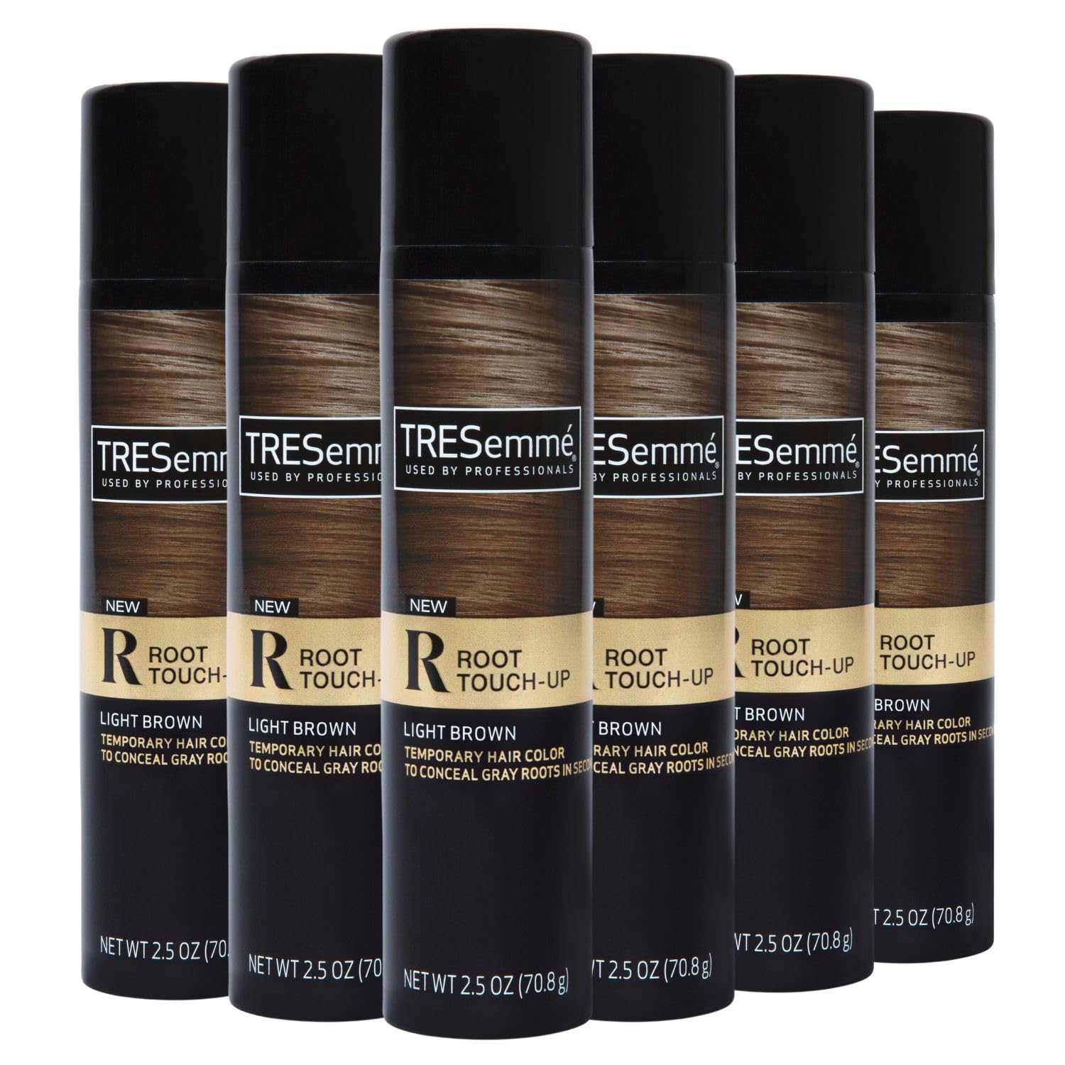 TRESemmé Hair Root Touch Up Spray, Light Brown - Temporary Hair Color for Hair Root Touch Up, Travel Size Hair Products for Women and Men, 2.5 Oz (Pack of 6)