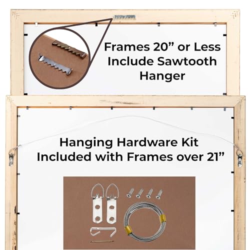 Poster Palooza 22x26 Traditional Antique Gold Complete Wood Picture Frame with UV Acrylic Plexiglass, Foam Board Backing & Hardware Included