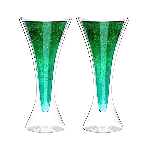 LEMONSODA Double Walled Cocktail Martini Glasses - 210 mL / 7 fl. oz (Set of 4)