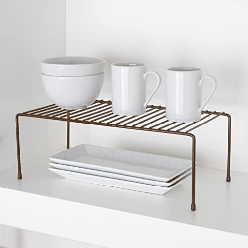 Smart Design Classic Storage Shelf – Set of 6, Medium (8.5 x 13.25 in.), Charcoal Gray – Steel Pantry Organizer with Rust-Resistant Finish and Non-Slip Feet for Easy Home Organization and Storage