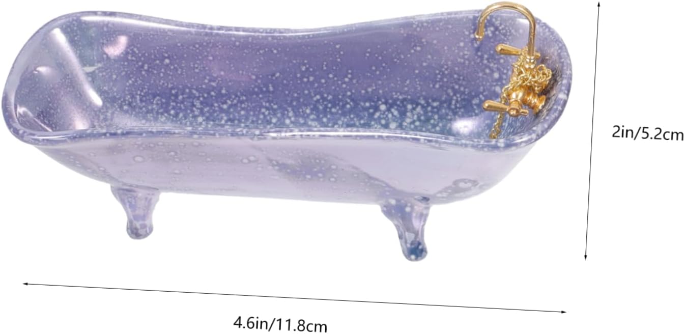 HEMOTON 1 Set Bathing Necessities Holder Ornaments Mini House Accessory Miniature Scene Model Mini Furniture Model Miniature Bathroom Model Dollhouse Adornment Miniature Model