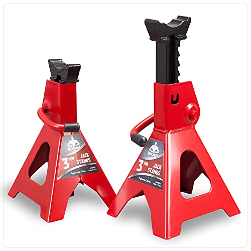 Jack Boss Jack Stands 2 Ton (4,400 LBs) Lifting Car Stand, Fit Use for Cars Automotive Sedans, Red, 2 Pack