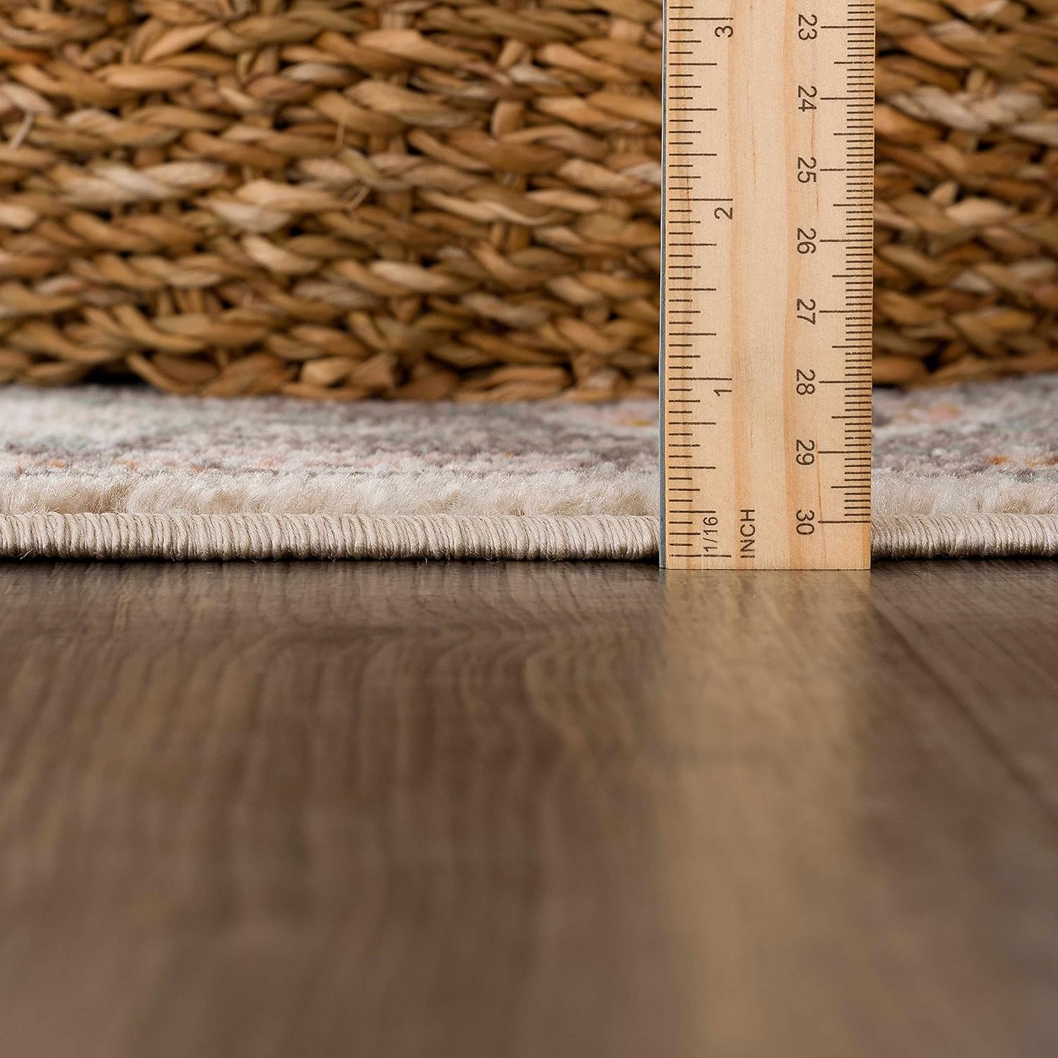 Hauteloom Bolinas Traditional Oriental Living Room Area Rug - Bohemian Vintage Look - Persian Boho Style - Contemporary Abstract Farmhouse Carpet - Multicolor, Beige, Red, Green - 7'10