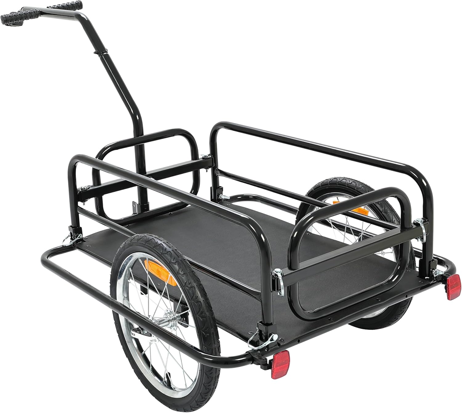 Kojem Bike Cargo Trailer Bicycle Trailer w/Universal Hitch Bike Wagon Cart Foldable Storage