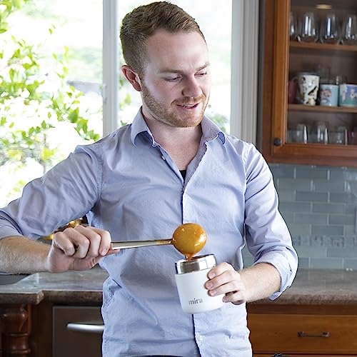 MIRA 9oz Insulated Food Jar Thermos for Hot Food & Soup, Compact Stainless Steel Vacuum Lunch Container - Pink