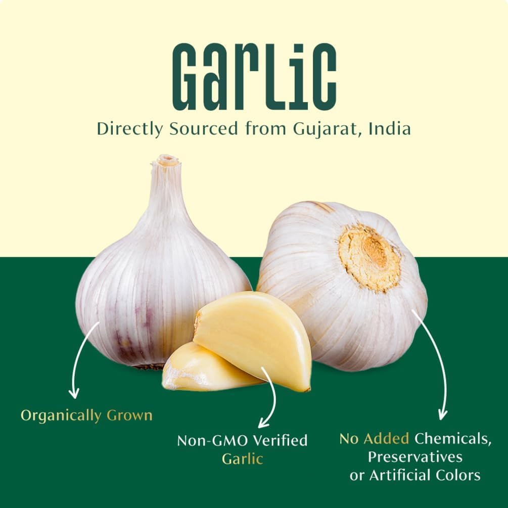 VAHDAM, Garlic Granules (2.47oz) 100% Raw Granulated Garlic (Allium Sativum) from India | Non GMO, Gluten Free, Dried Garlic | Aromatic & Pungent | Direct from Source