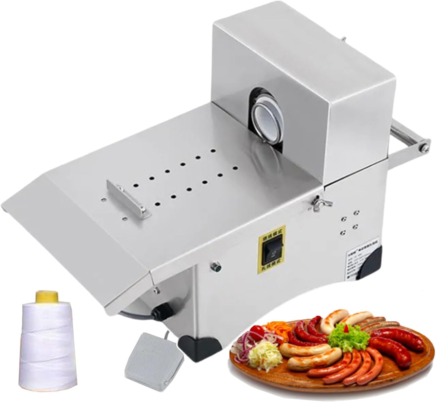 Commercial Sausage Strapping Machine/Automatic Sausage Binding Machine/Sausage Knot Machine String/Meat Grinders Sausage Fillers/With Foot Pedal And Rope/For Ham Sausages