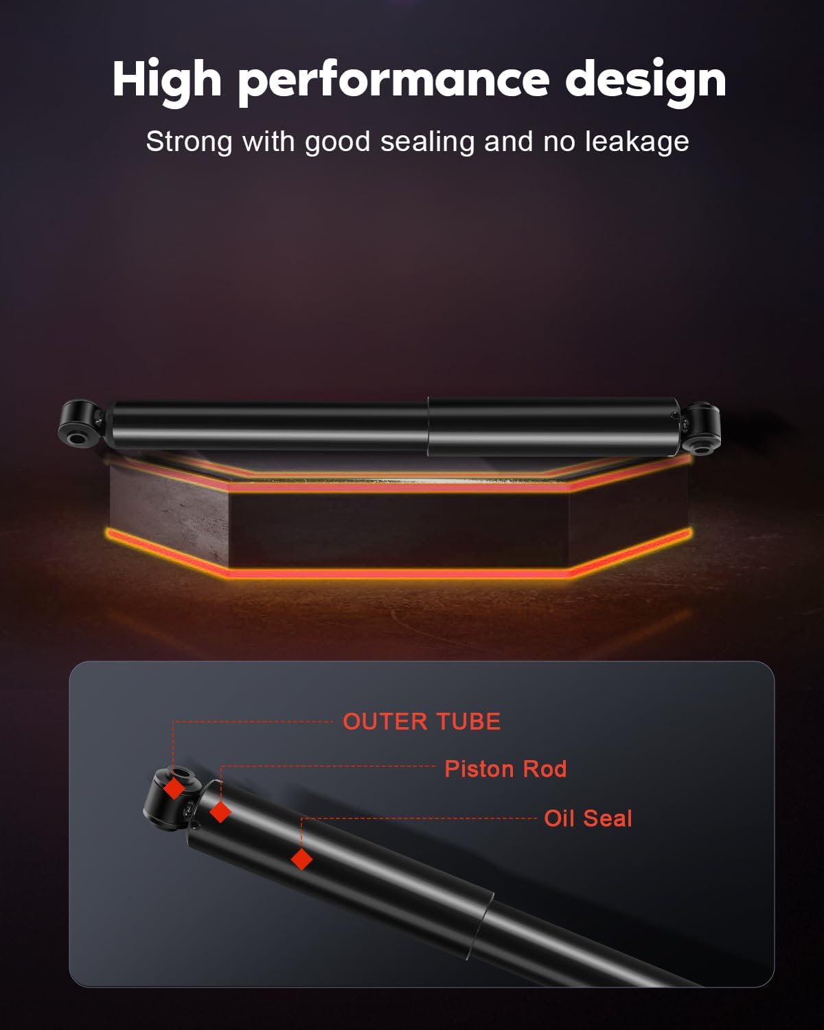 cciyu Shocks for Jeep for Grand Cherokee (Rear 2Pcs), Struts Shock Absorbers Fit for 1999 2000 2001 2002 2003 2004 for Jeep Grand for Cherokee 344342 37162 Shock and Struts