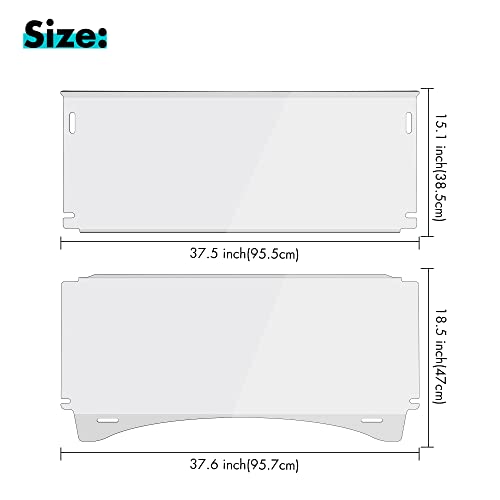 10L0L Golf Cart Windshield Compatible with Club Car Precedent G&E 2004-up Models, Foldable and Ultraviolet-proof, 37.5