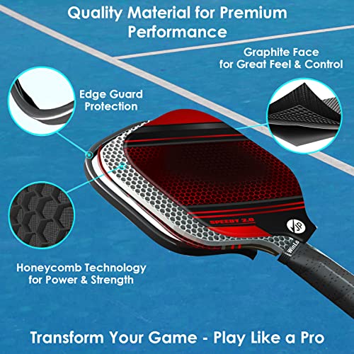 JPWinLook Premium Pickleball Paddles Sets – Graphite Carbon Fiber Pickleball Paddle - Approved USAPA Pickleball Paddles for Beginners and Professional - Lightweight Pickleball Paddle for All Ages