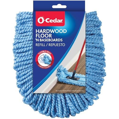 O-Cedar Dual-Action Dust Mop Refill,Blue