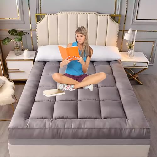 Japanese Floor Mattress Futon Mattress,High Support Foam Foldable Roll Up Shikibuton Tatami Mat 4