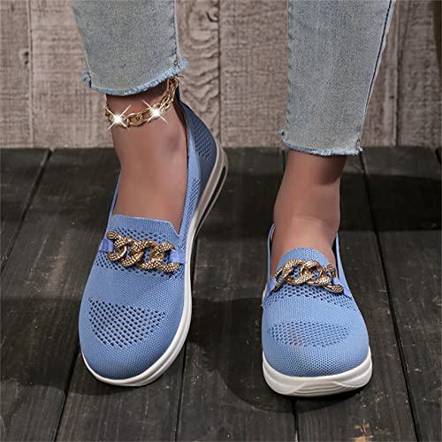 Women's Fashion Sneakers,Slip On Walking Shoes Women Sports Shoes Casual Mesh Breathable Hiking Running Shoes Non Slip Lightweight Lace-up Walking Sneakers for Women Work Shopping Travel