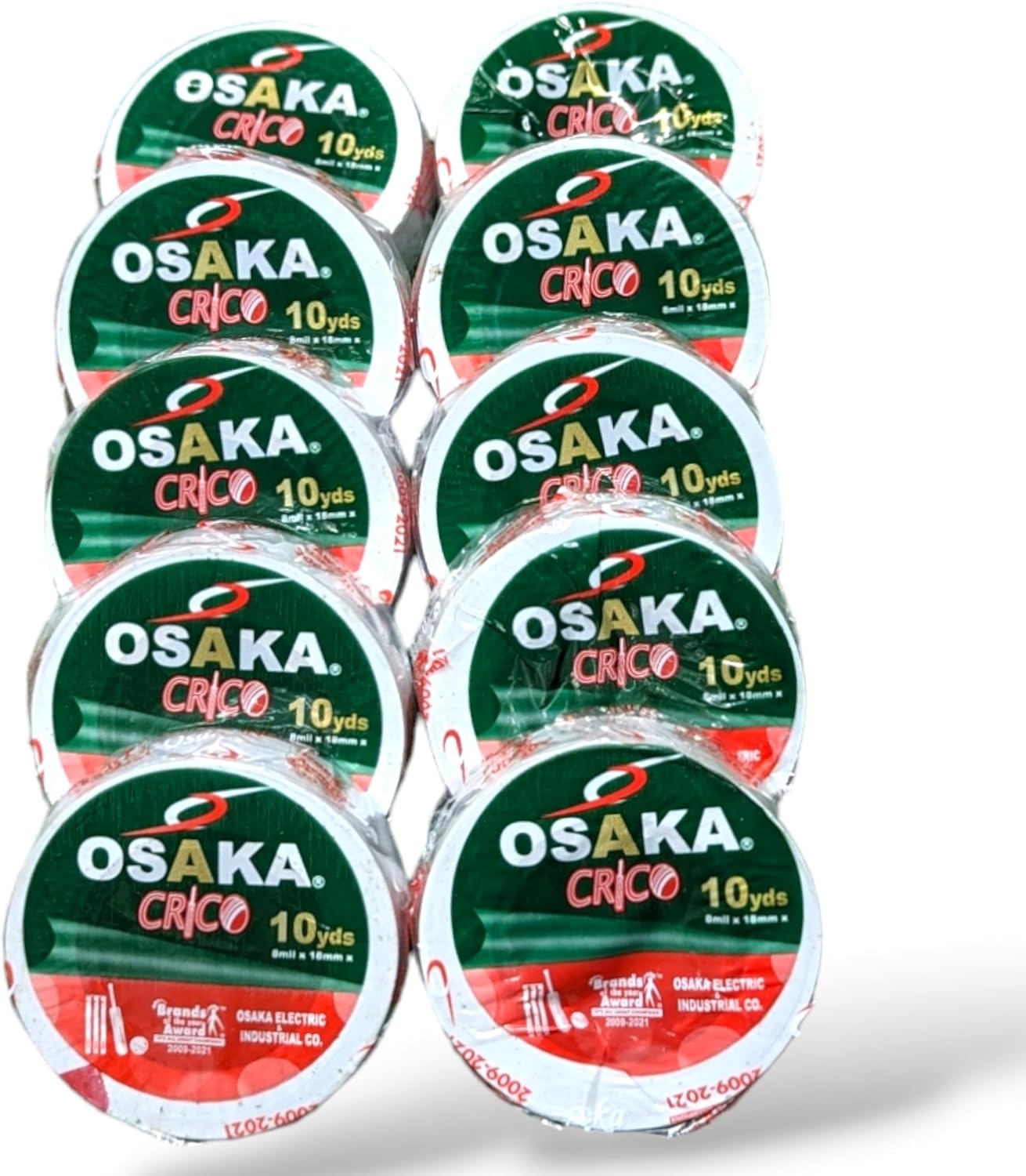 White Cricket Tape for Tennis Balls - Ideal for Tape Tennis Cricket Pack of 10 Rolls