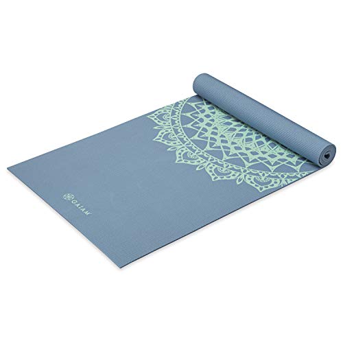 Gaiam Yoga Mat - Premium 5mm Print Thick Non Slip Exercise & Fitness Mat for All Types of Yoga, Pilates & Floor Workouts (68