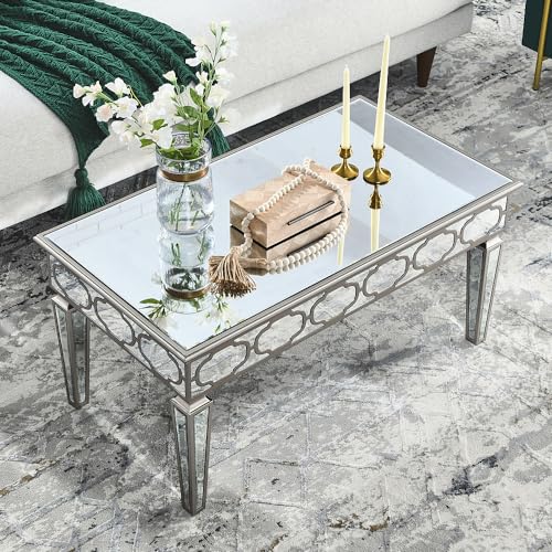 Silver Mirrored Coffee Table, 39