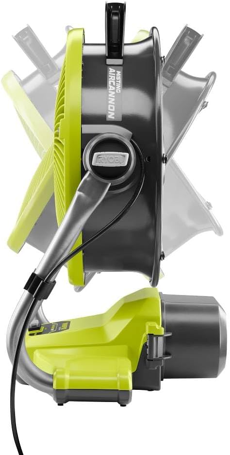 RYOBI ONE+ 18V Cordless Hybrid WHISPER SERIES 12 in. Misting Air Cannon Fan (Tool Only)