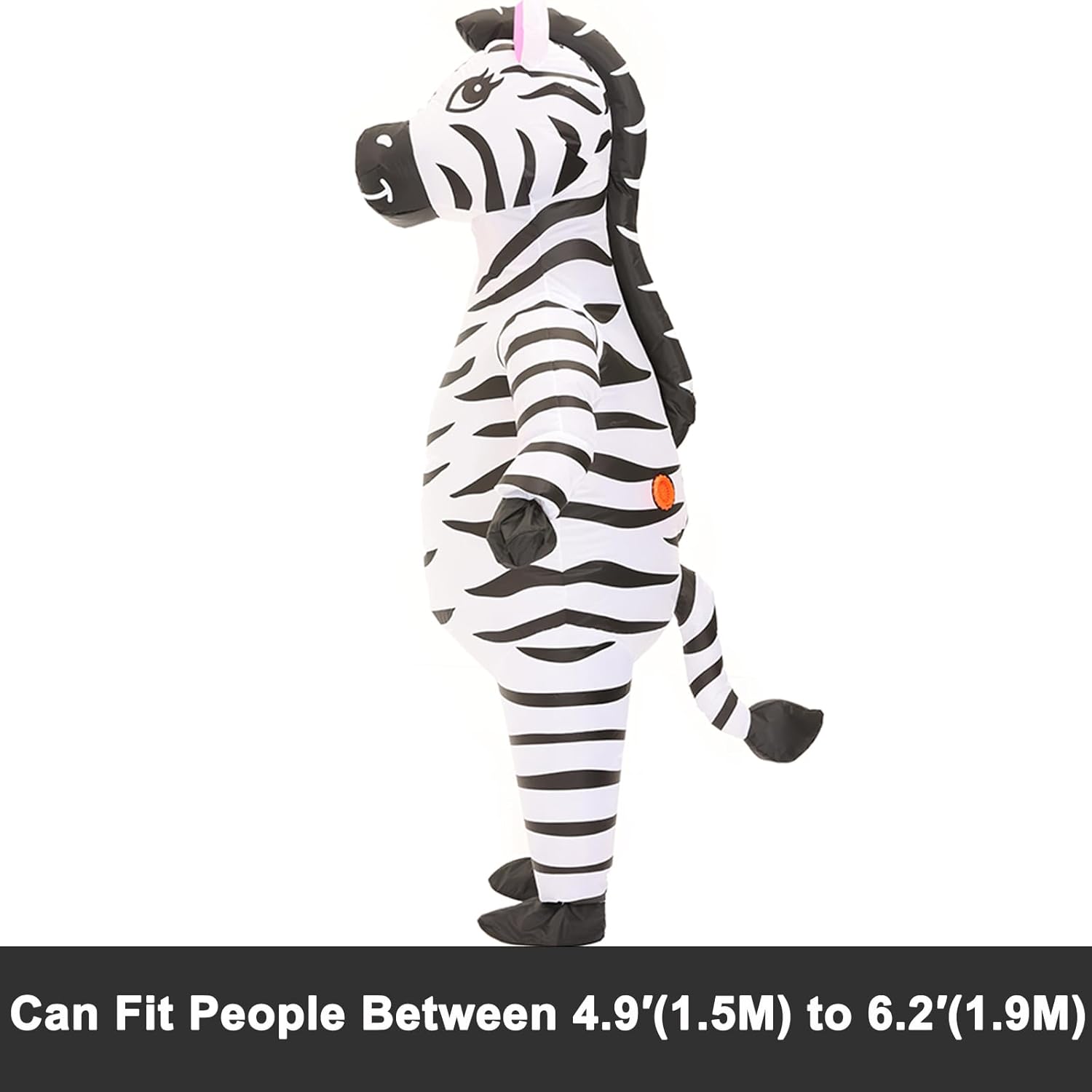 Zebra Inflatable Costume Zebra Costume Fancy Dress Jumpsuit for Party Zebra Blow Up Suit Zebra Costumes for Women