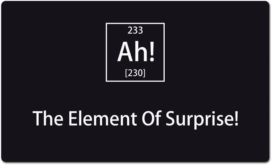 Ah! Periodic Table Inspiration Funny Welcome Mats New Home Essentials Decoration Doormat Entrance Way Non-Slip Door Mats Front IndoorOutdoor Living Room Kitchen Bedroom Area Rugs Mats 20x31.5 Inch