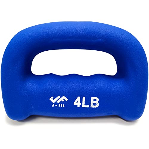 JFIT Neoprene D Grip Dumbbells - Single Weights 1LB-5LB - Premium Non-Slip, Hand Weights, Ergonomic Design