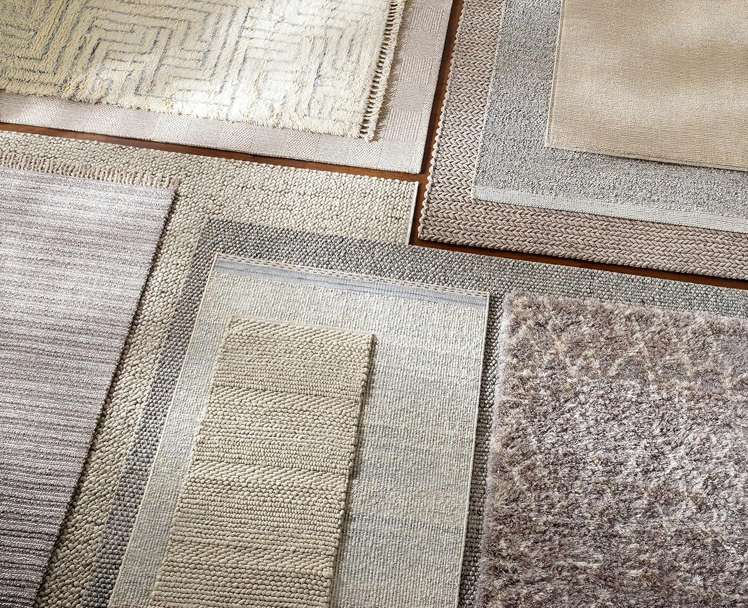 Hauteloom Abiera Wool Living Room, Bedroom Area Rug - Modern - Gray, Beige - 5' x 7'6