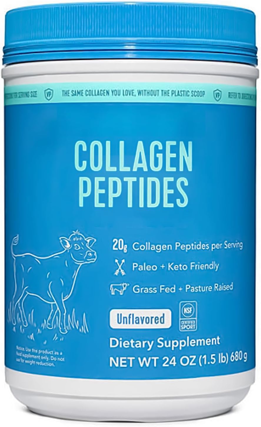 Vital-Proteins Collagen Peptides Powder, Unflavored, 24 oz (1.5 lbs) - Hair, Skin, Nail & Joint Support