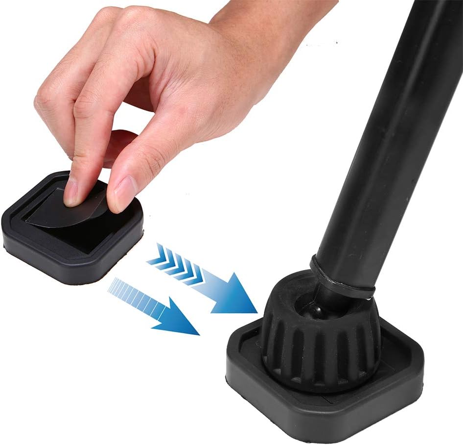 Furniture Wheel Caster Cups/Floor Protectors, Silicone Non-Slip Caster Cups is Deal for Furniture Small Wheels/Furniture Leg and Prevents Scratches 1.75x1.75(4PACK(Black)