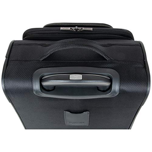 Kenneth Cole REACTION Rugged Roamer Lightweight Softside Expandable 8-Wheel Spinner Luggage, Black, 28-Inch Checked