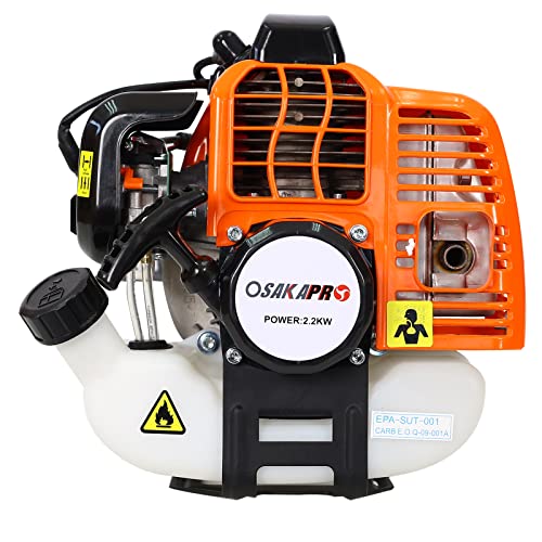 Backpack 4 in 1 Multi-Functional Trimming Tool, 52CC 2-Cycle Garden Tool System with Gas Pole Saw, Hedge Trimmer, Grass Trimmer, and Brush Cutter EPA Compliant