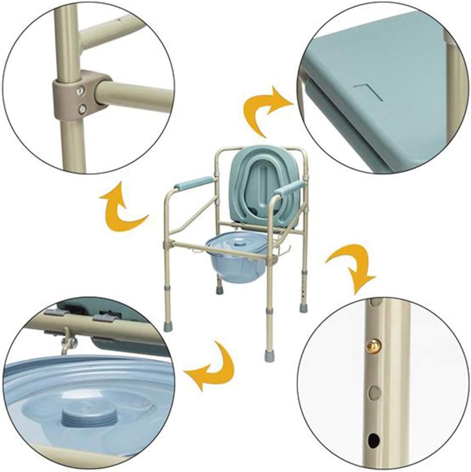 Multifunctional Durable Adult Commode Chair Older People Disabled People Pregnant Women Commode Chair Nursing Room Commode Chair Blue