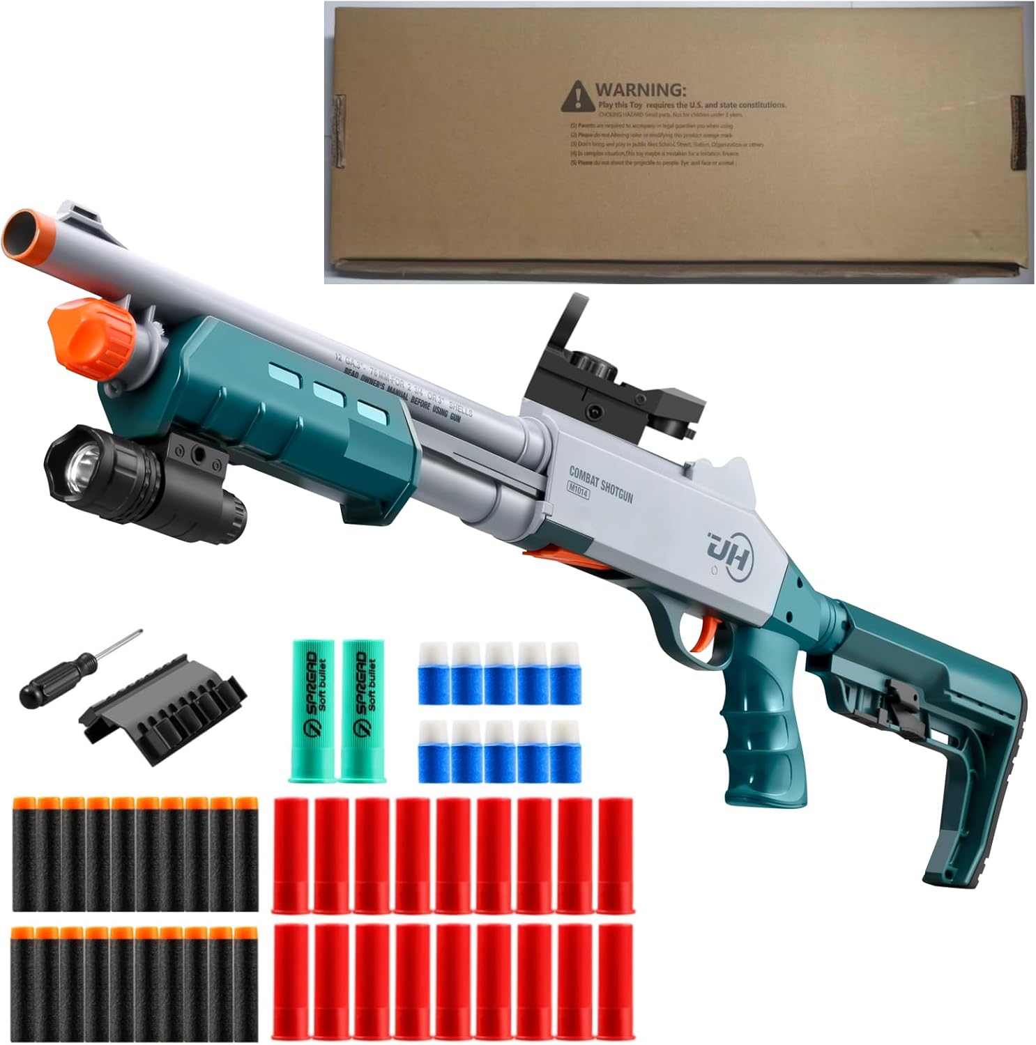 Soft Bullet Sniper Rifle with Scope Toy Realistic Barrel shotgun Look Real Shell ejecting gun Foam Blaster Guns Dart Pellet FAKE Shooting Game for Boys Teen Adults Gifts Age 8+ 10 12 Year Old