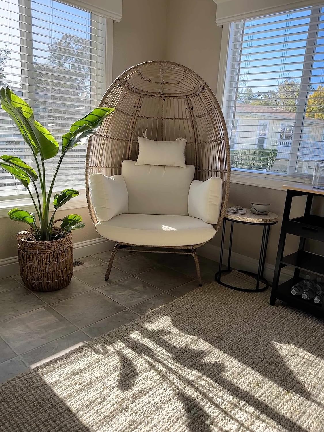 Hauteloom Ilana Jute Living Room, Bedroom Area Rug - Bone,Nutmeg,Sage - 8'6