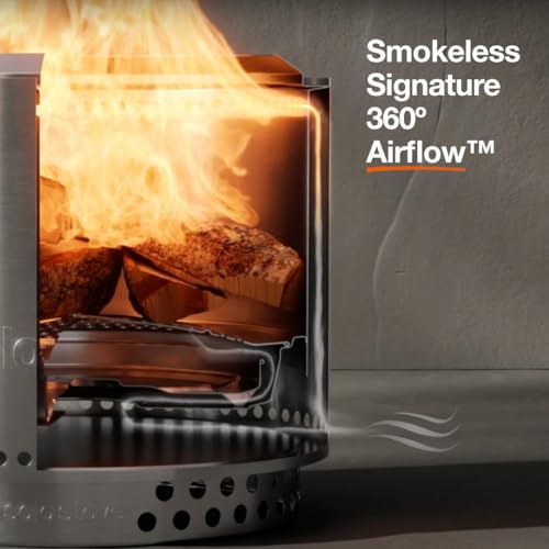 Solo Stove Bonfire 2.0 with Stand, 19.5 Inch Smokeless Fire Pit with Removable Ash Pan - Portable Outdoor Fire Pit - Stainless Steel Wood Burning Fireplace, Ideal for 4-6 People, 21.75 lbs, Bronze