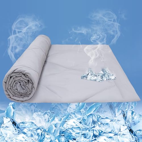 Cooling Comforter King Size, Super Soft Pre-Washed Zero Pressure Cooling Blanket for Hot Sleepers, Breathable & Lightweight Woven 90