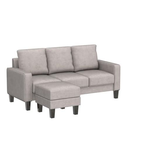 HomSof Modern Upholstered Loveseat Sofa with Square Arms