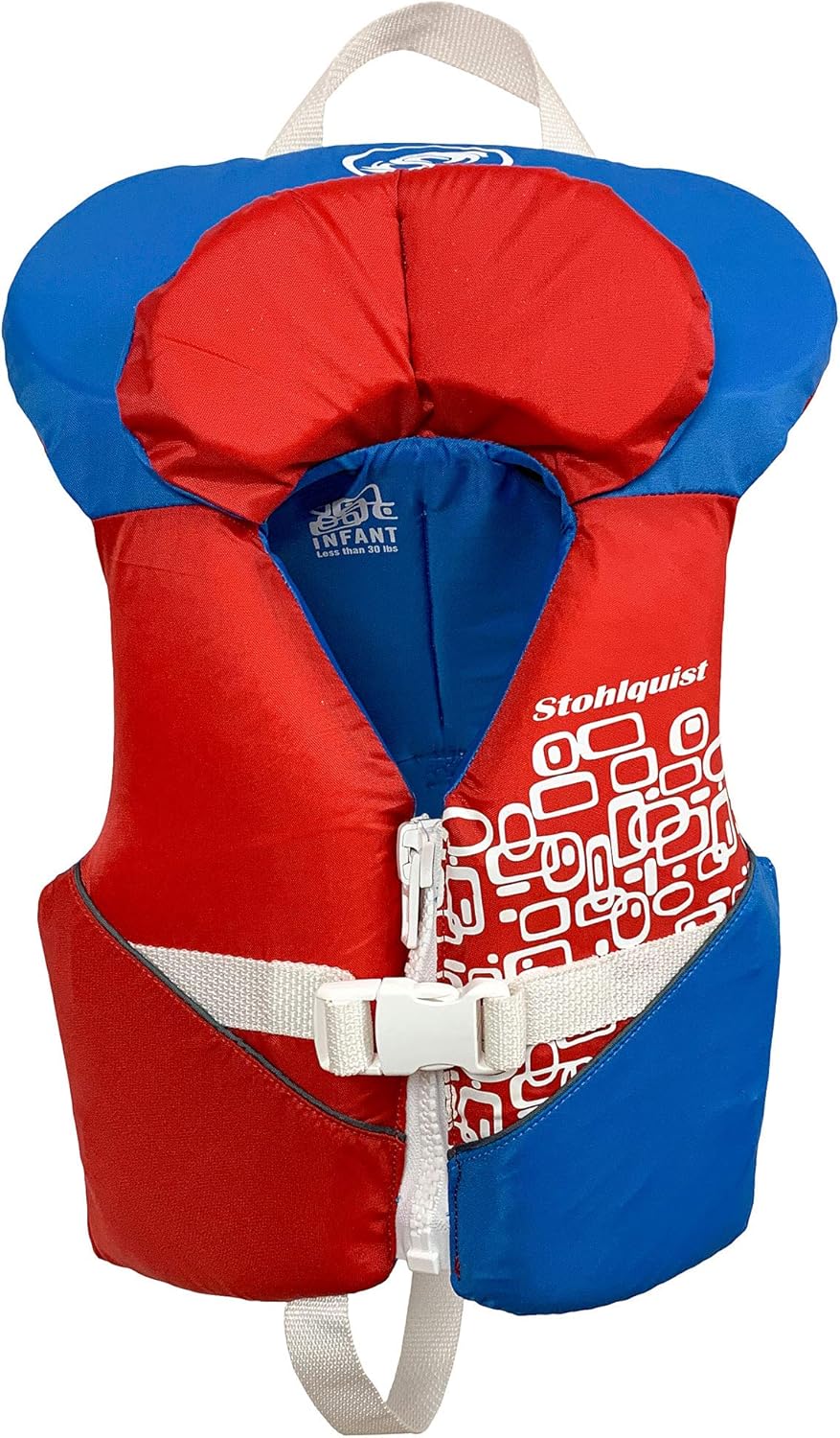 Stohlquist Toddler Life Jacket Coast Guard Approved Life Vest for Infants-Red/White/Blue-Small