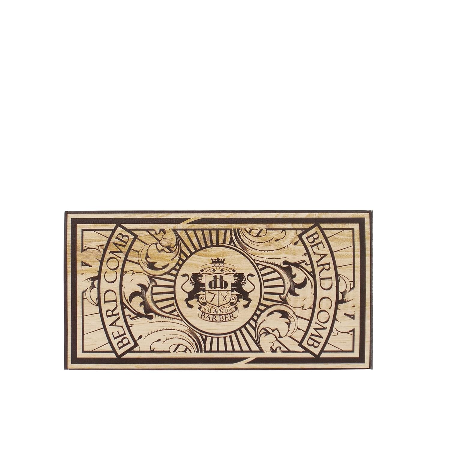 Dear Barber Men's Beard Comb Crafted From Pear Wood Keeps Beard and Moustache Well Groomed