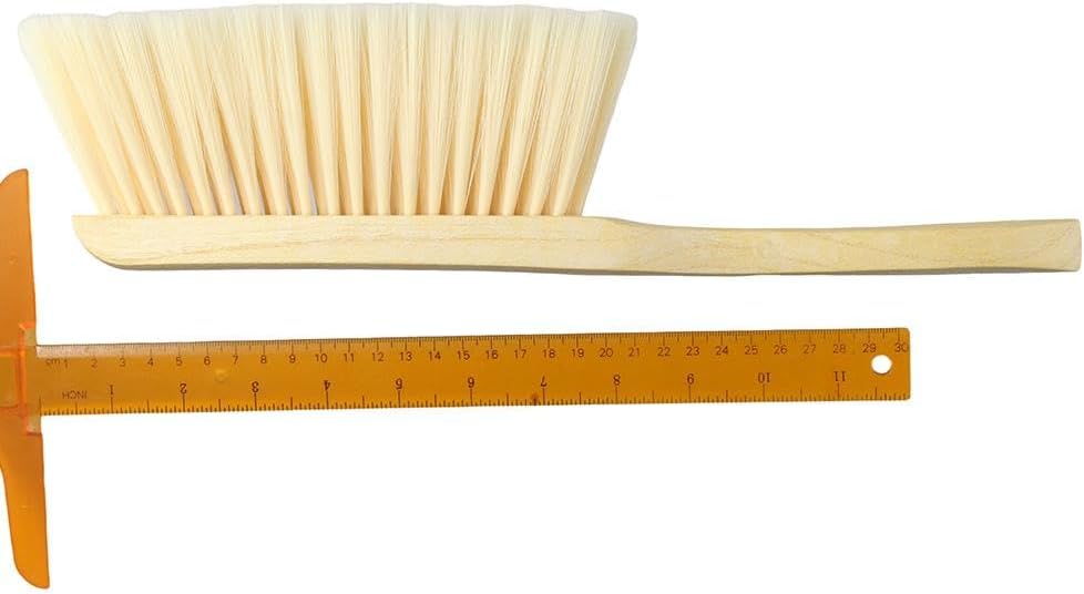 Hand Broom Cleaning Brushes- Soft Counter Duster Furniture Dusters Brush with Long Wooden Handle Household Dusting Tool