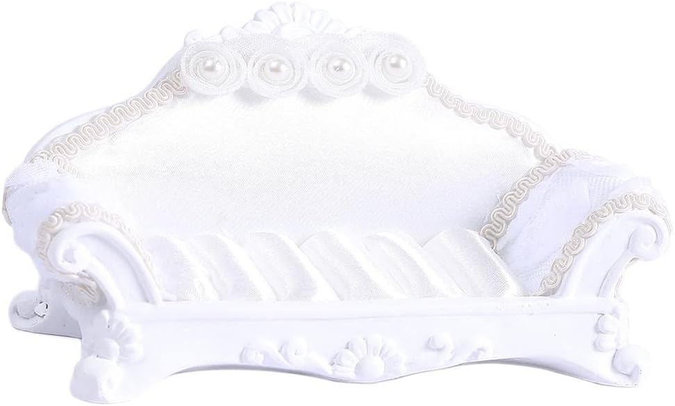 Elegant Mini Couch Chair Jewelry Holder | Cute Resin European Organizer Box | Display Stand for Rings, Earrings, Necklaces | Great Decoration for Dresser or Wardrobe