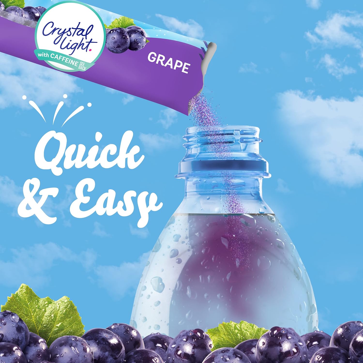 Crystal Light Sugar-Free Energy Grape On-The-Go Powdered Drink Mix 120 Count