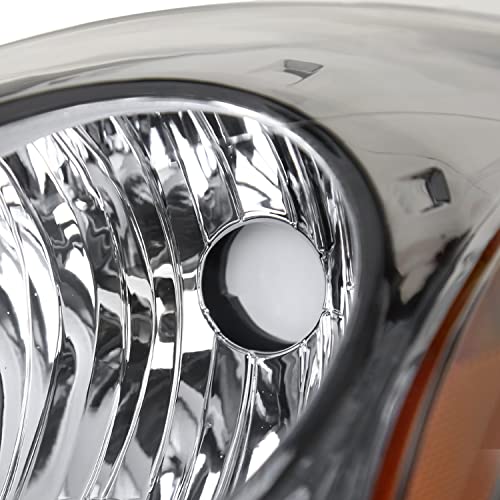 SPEC-D TUNING Chrome Housing Clear Lens Halogen Headlight Passenger Right Side Compatible with 2010-2012 Nissan Altima 4Dr Sedan Models