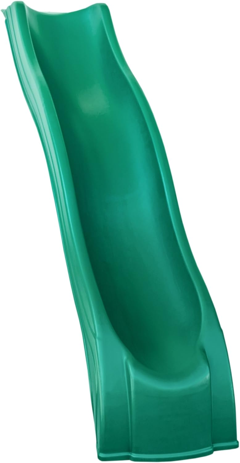 Swing-N-Slide WS 8200 Apex Wave Slide 8 Foot Long Plastic Outdoor Wave Slide for 4' Swing Set Decks, Green