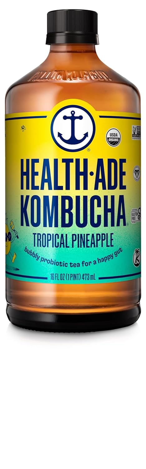 Health-Ade Tropical Punch Kombucha, 16oz, Blue-yellow