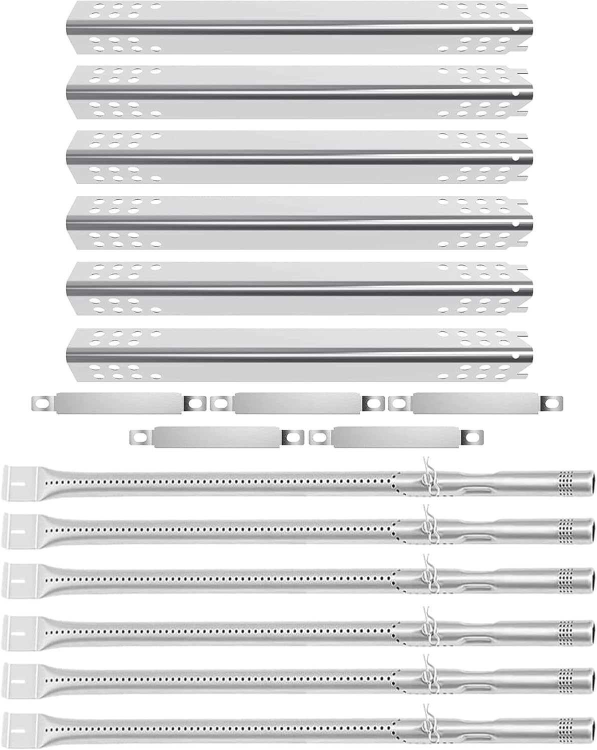 Grill Replacement Part for Charbroil Performance 6 Burner, Stainless Steel Grill Burner for Charbroil 463244819 463238218 463276517 Gas Grills, Heat Plate for 4 Burner 463347017, 5 Burner 463347519