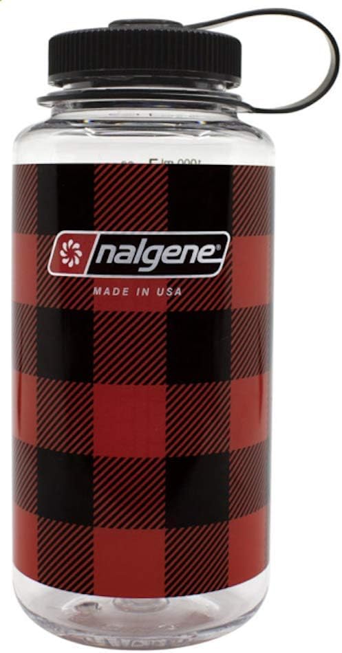 Nalgene Unisex's WH Bottle, Rot Kariert, 1 L